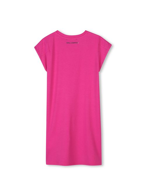 Abito fucsia con logo KARL LAGERFELD | Z30456FUCSIA